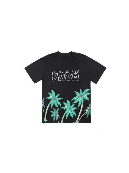 Palm Angels Skull Palm Tree Short Sleeve T-Shirt